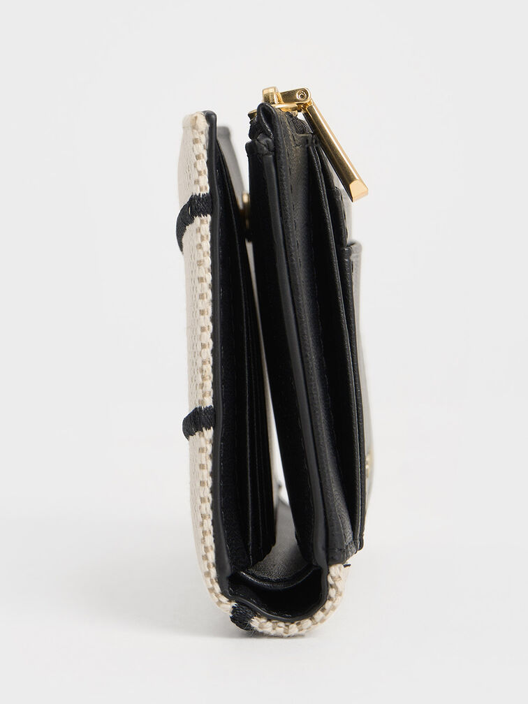 Eleni Canvas Chevron Wallet, Multi, hi-res