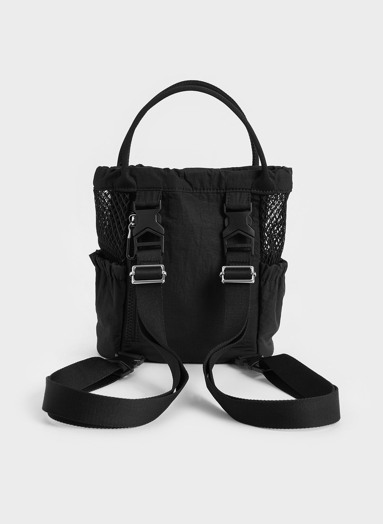 Terra Mesh & Nylon Multi-Way Bag, Noir, hi-res