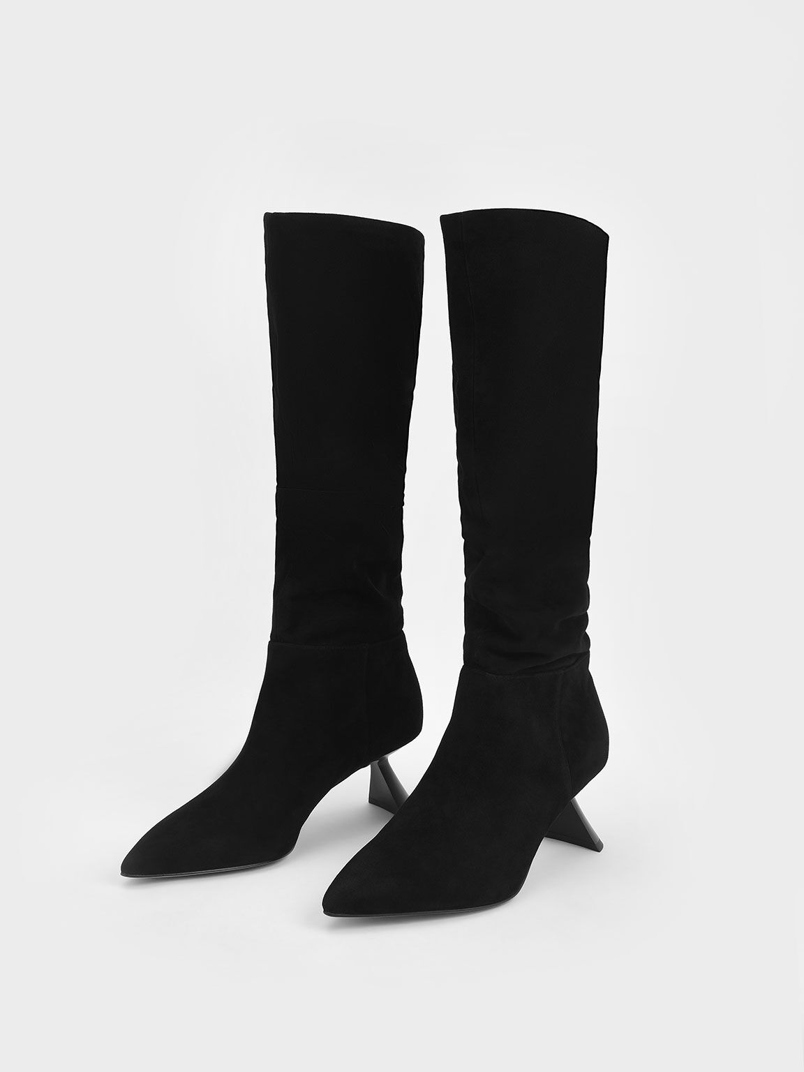Knee-High Boots (Kid Suede), Black, hi-res