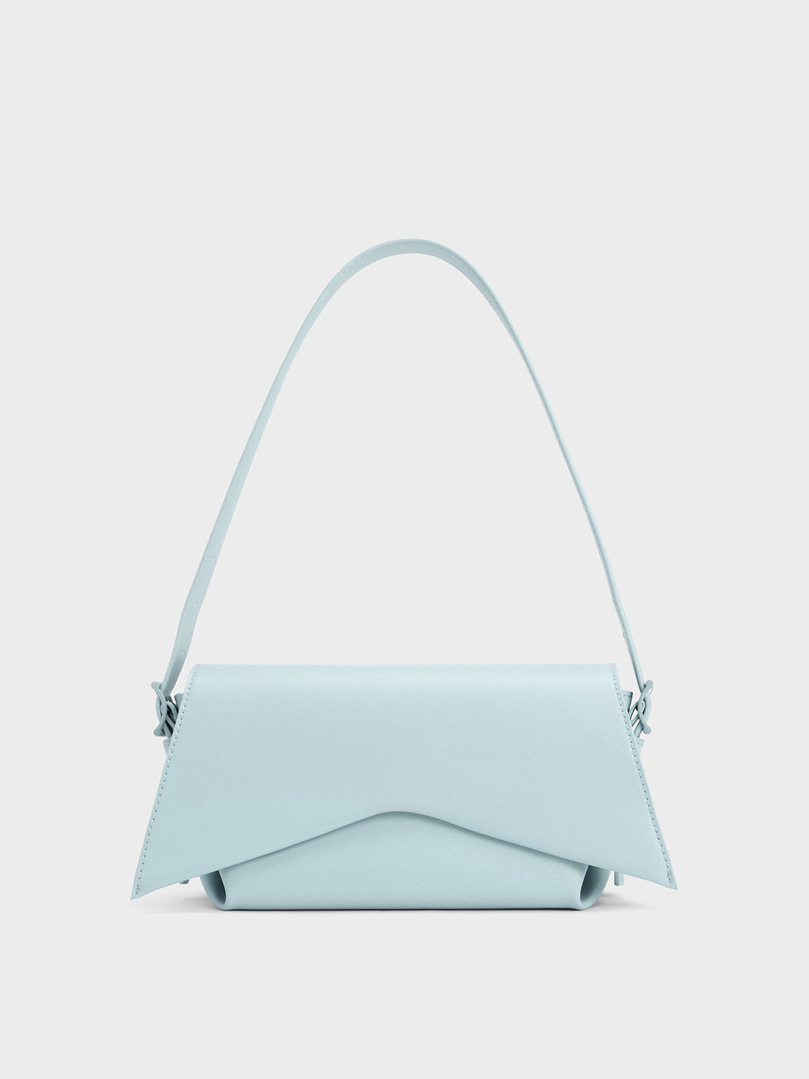 Boaz Geometric Front Flap Bag - Blue