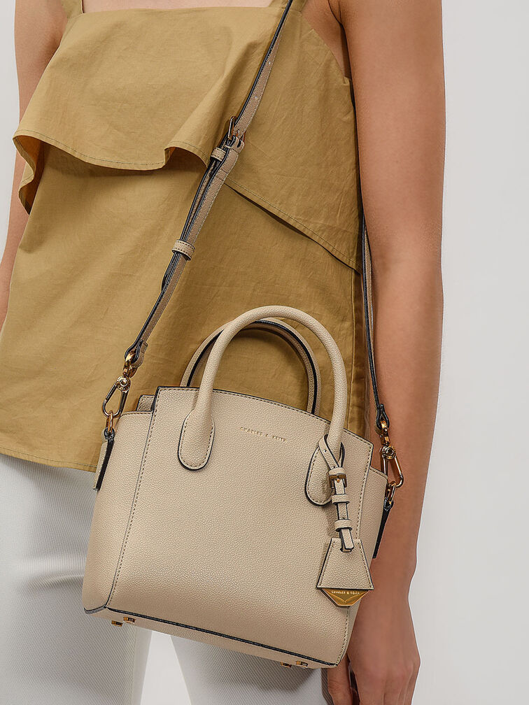 Trapeze Tote Bag, Ivory, hi-res