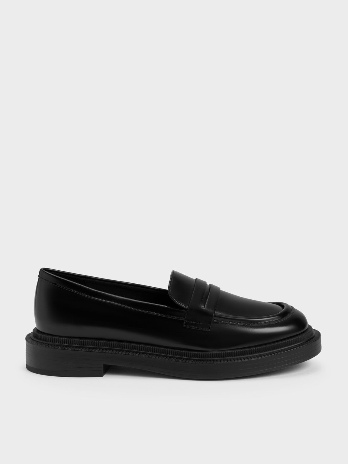 Variant Adelaide Utilfreds Black Classic Penny Loafers - CHARLES & KEITH US