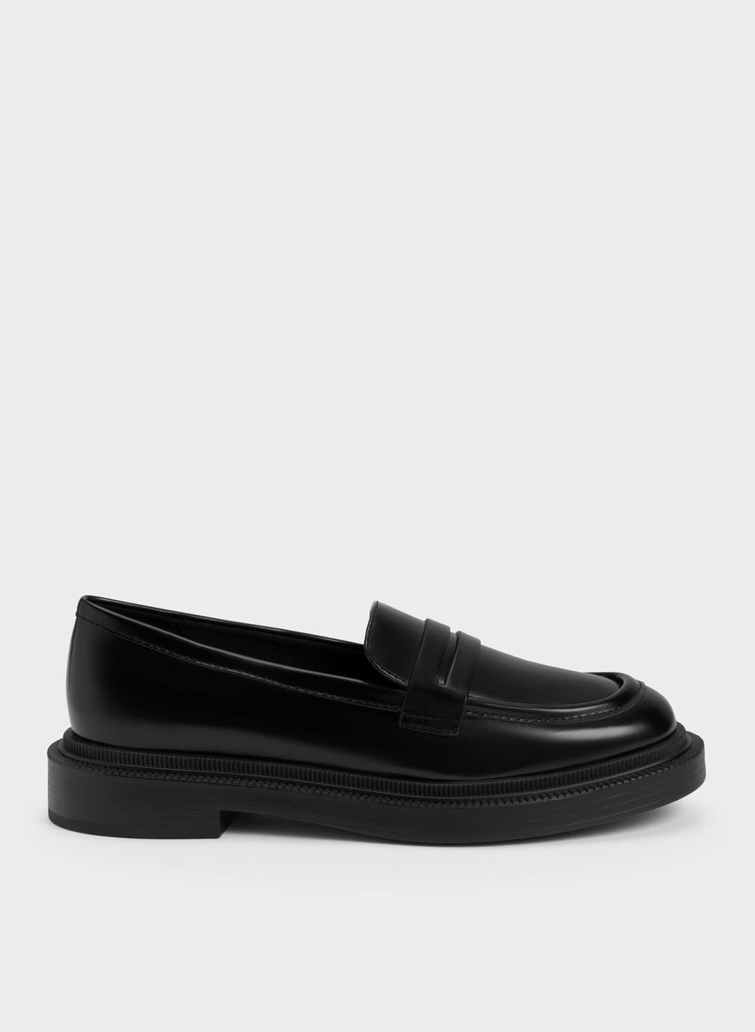 Black Classic Penny Loafers - CHARLES & KEITH US