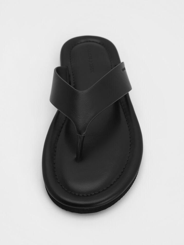 Trinah Thong Sandals, Black, hi-res