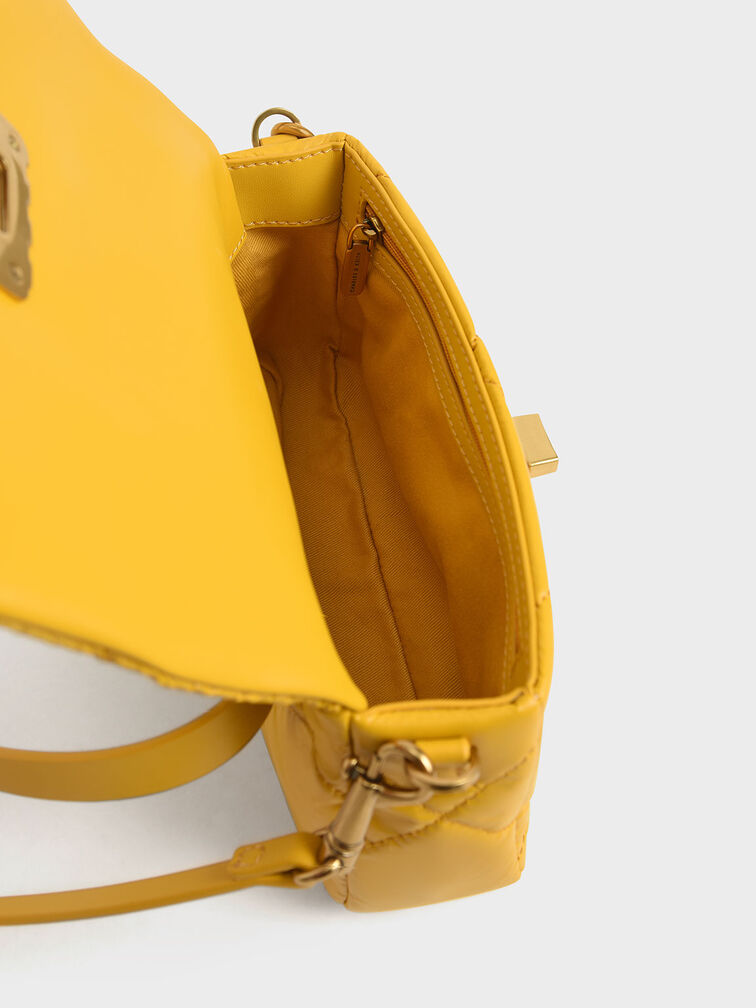 Paffuto Padded Crossbody Bag, Mustard, hi-res