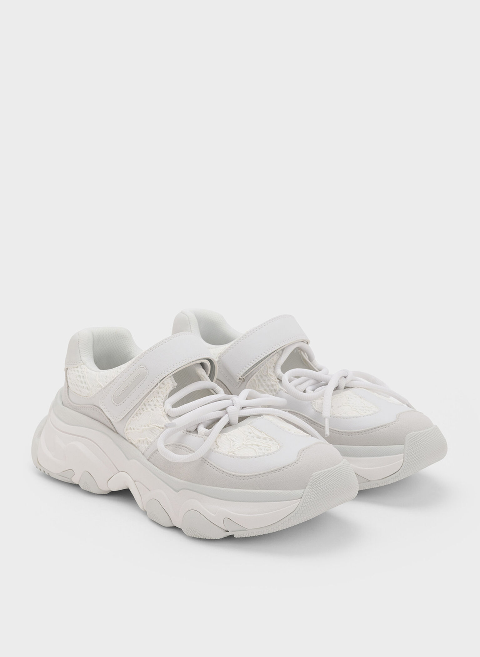 Zapatillas deportivas Mary Jane con cordones Gaskell, Blanco, hi-res
