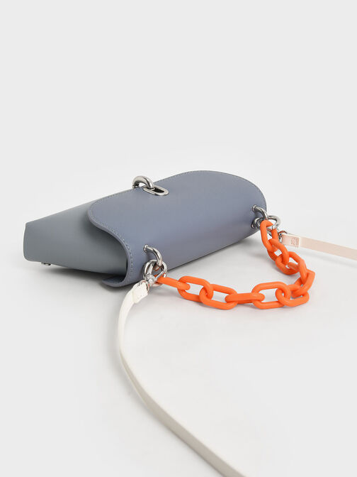 Wren Acrylic Handle Phone Pouch, Denim Blue, hi-res