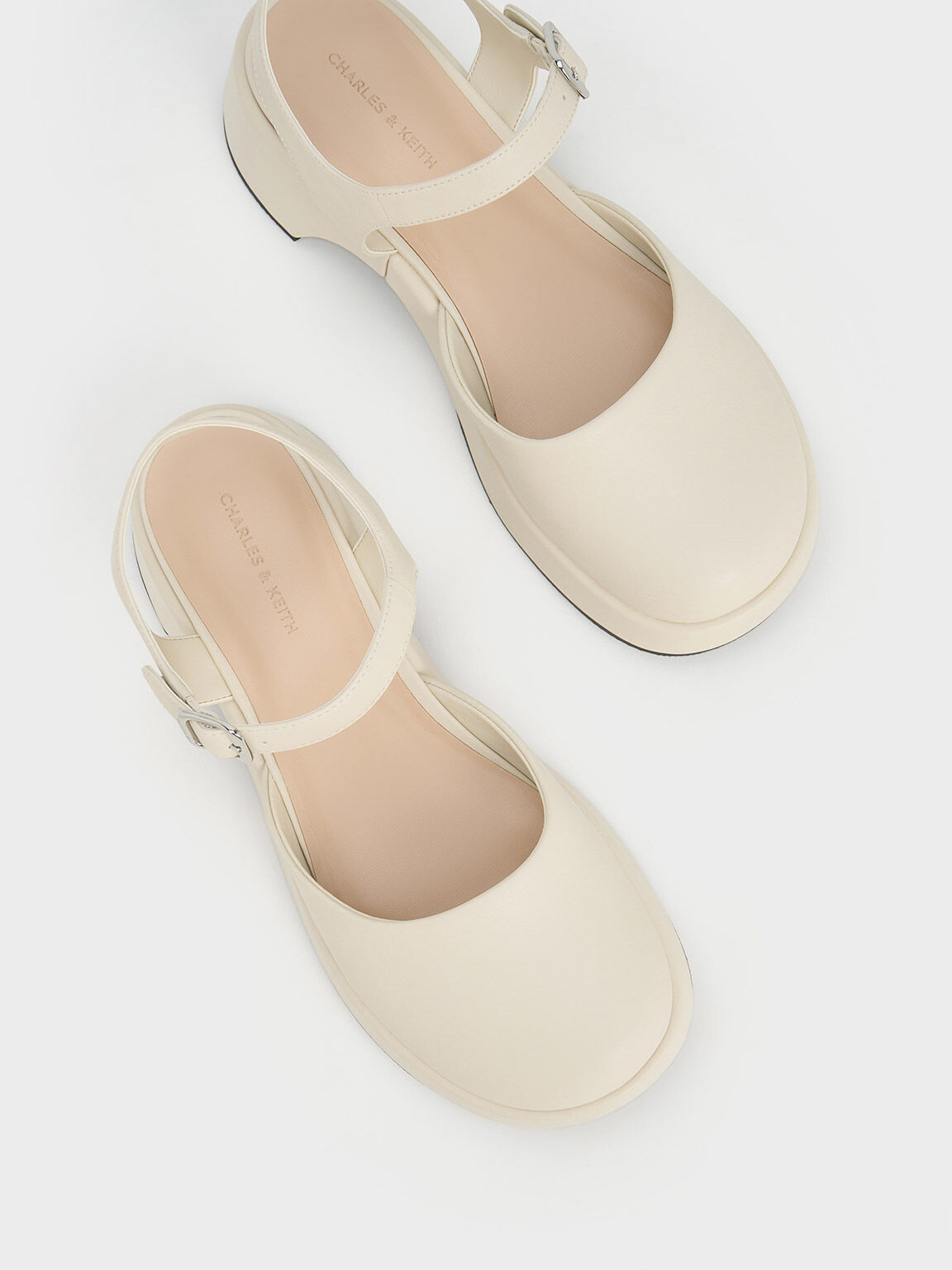 White Ballerina Flats Shop Online CHARLES KEITH SG