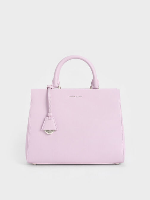 Mirabelle Structured Handbag, Lilac, hi-res
