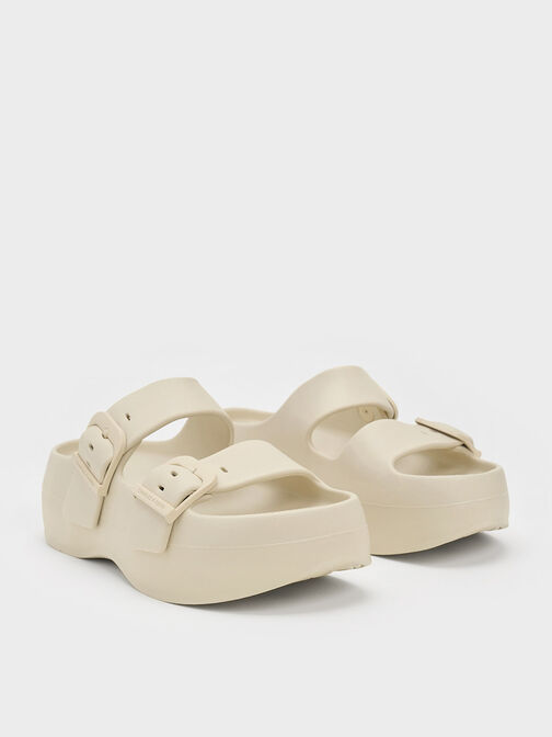 Sandalias deportivas Bunsy de doble correa, Beige, hi-res