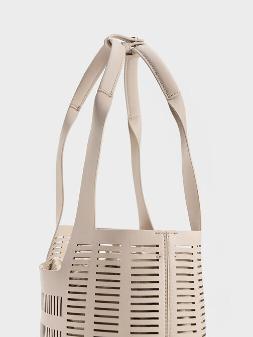 Delphi Cut-Out Tote Bag, Oat, hi-res