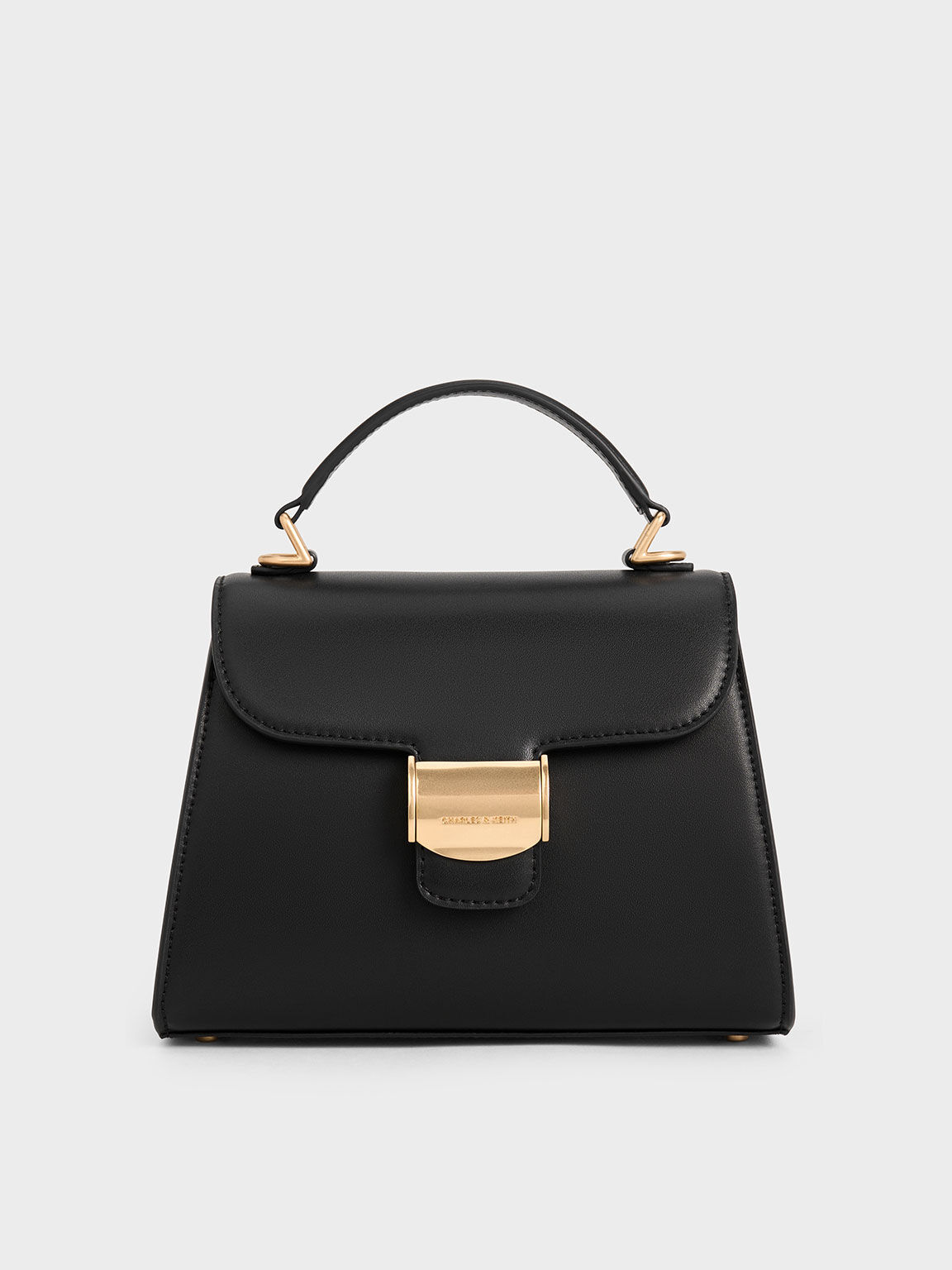 Black Violetta Trapeze Top Handle Bag CHARLES KEITH MX