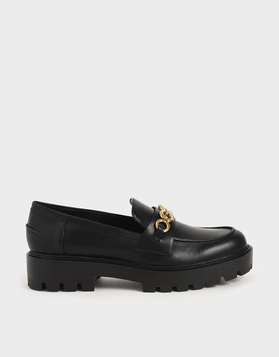 Chunky loafers black clearance