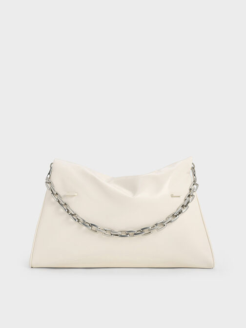 Andromeda Chunky-Chain Trapeze Tote Bag, Cream, hi-res