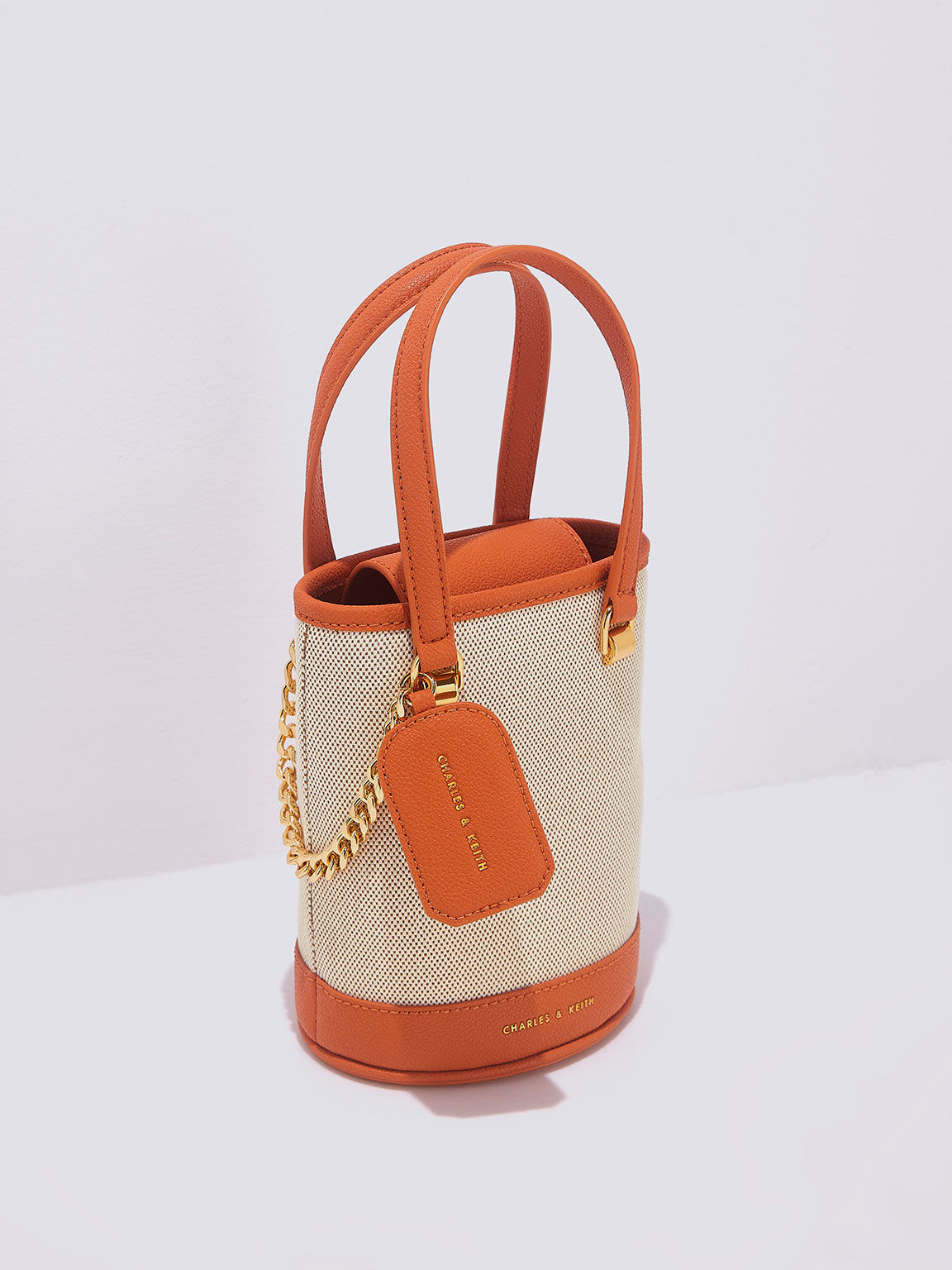 Avis Cylindrical Bucket Bag, Orange, hi-res