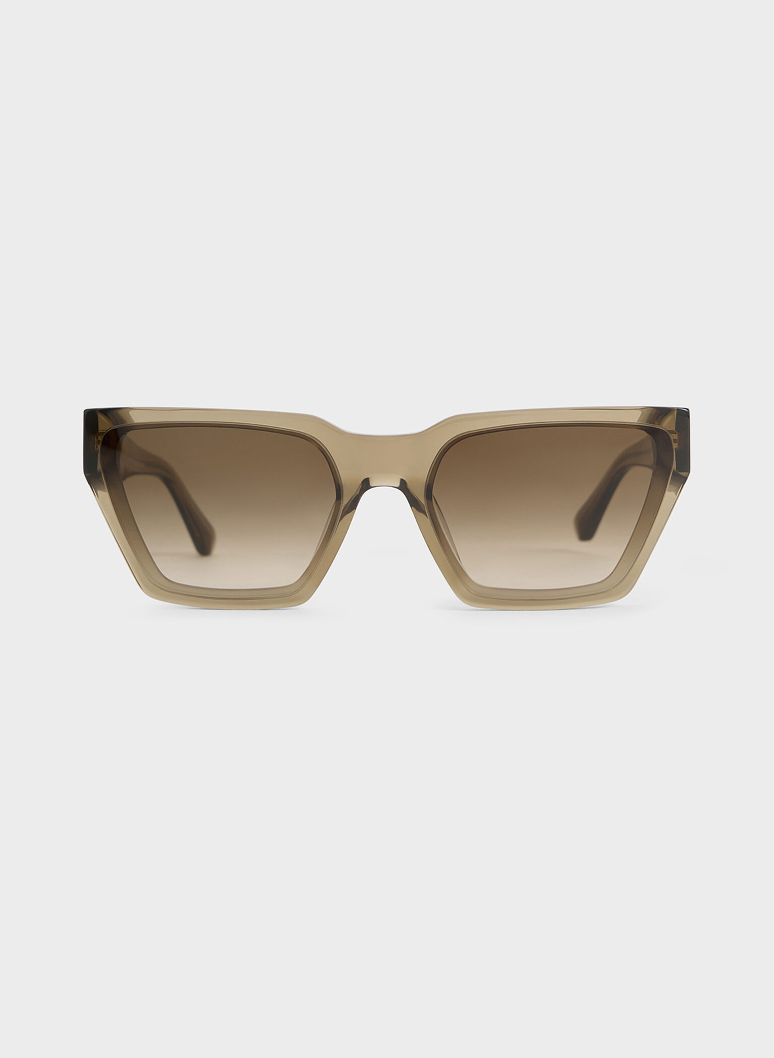 Gafas de sol angulares de acetato reciclado, Caqui, hi-res