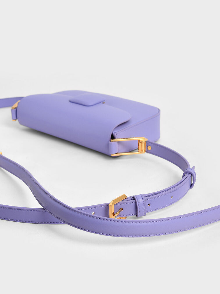 Koa Square Push-Lock Shoulder Bag, Lilac, hi-res