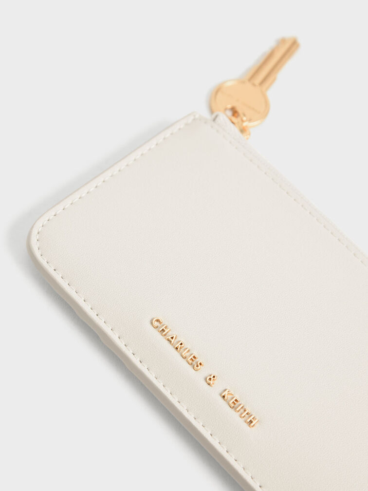 Zip-Around Mini Wallet, Cream, hi-res