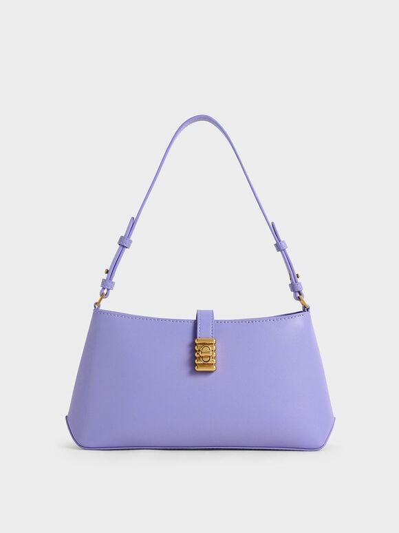 Nova Chain-Handle Shoulder Bag, Lilac, hi-res