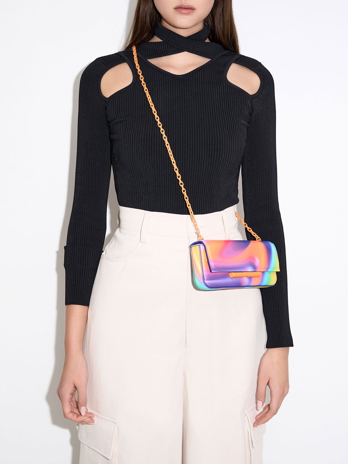 Cesia Chain Strap Bag, Aurora, hi-res