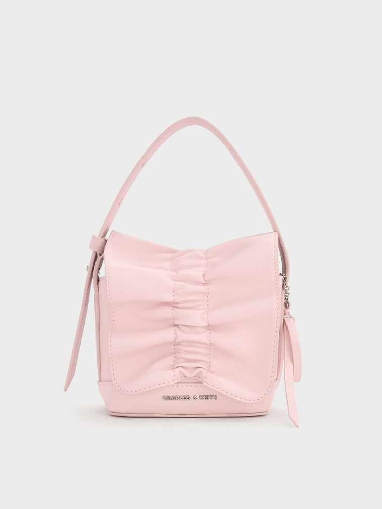 Kadee Ruched Mini Bag, Cotton Candy Pink, hi-res