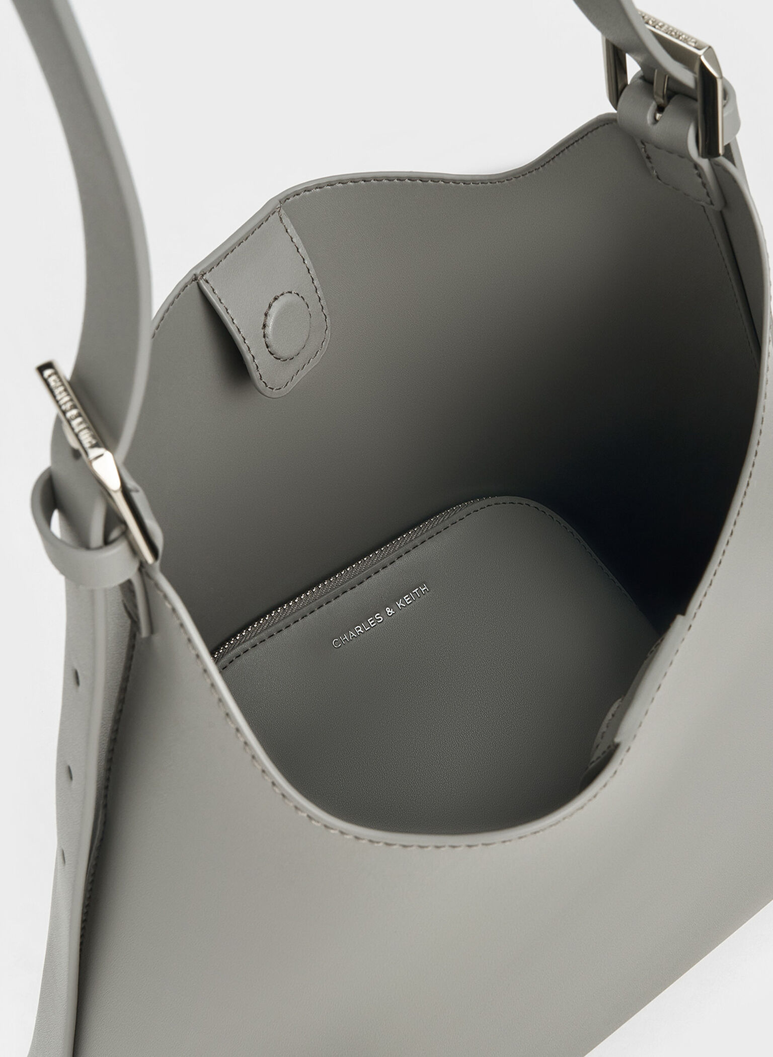 Bolso holgado trapezoidal, Gris, hi-res