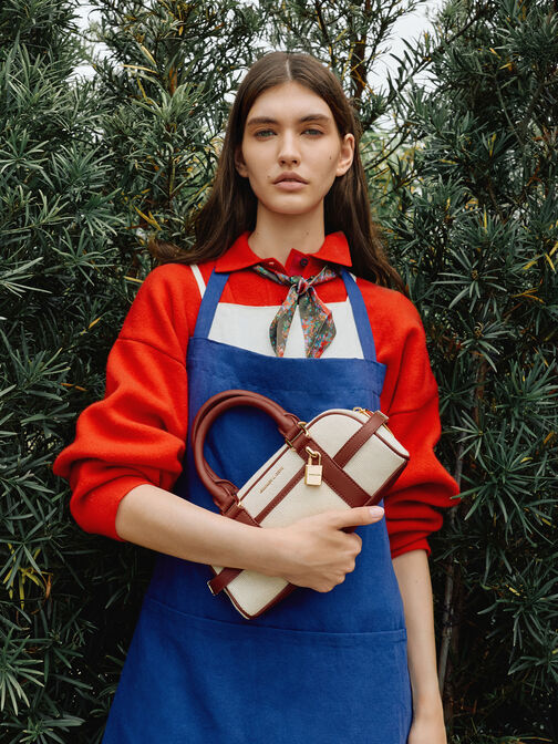 Scottie Canvas Bowling Bag, Brick, hi-res