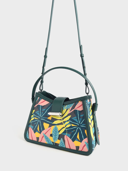 Lola Belted Printed Hobo Bag, Multi, hi-res