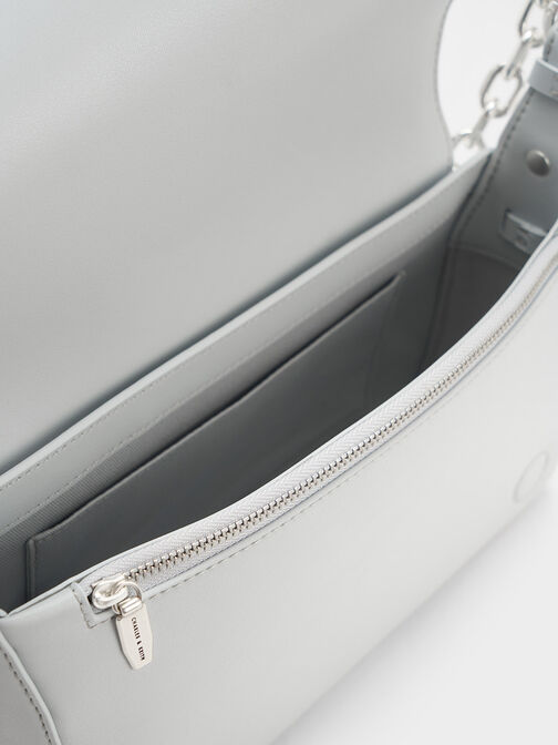 Astra Chain Handle Bag, Light Grey, hi-res