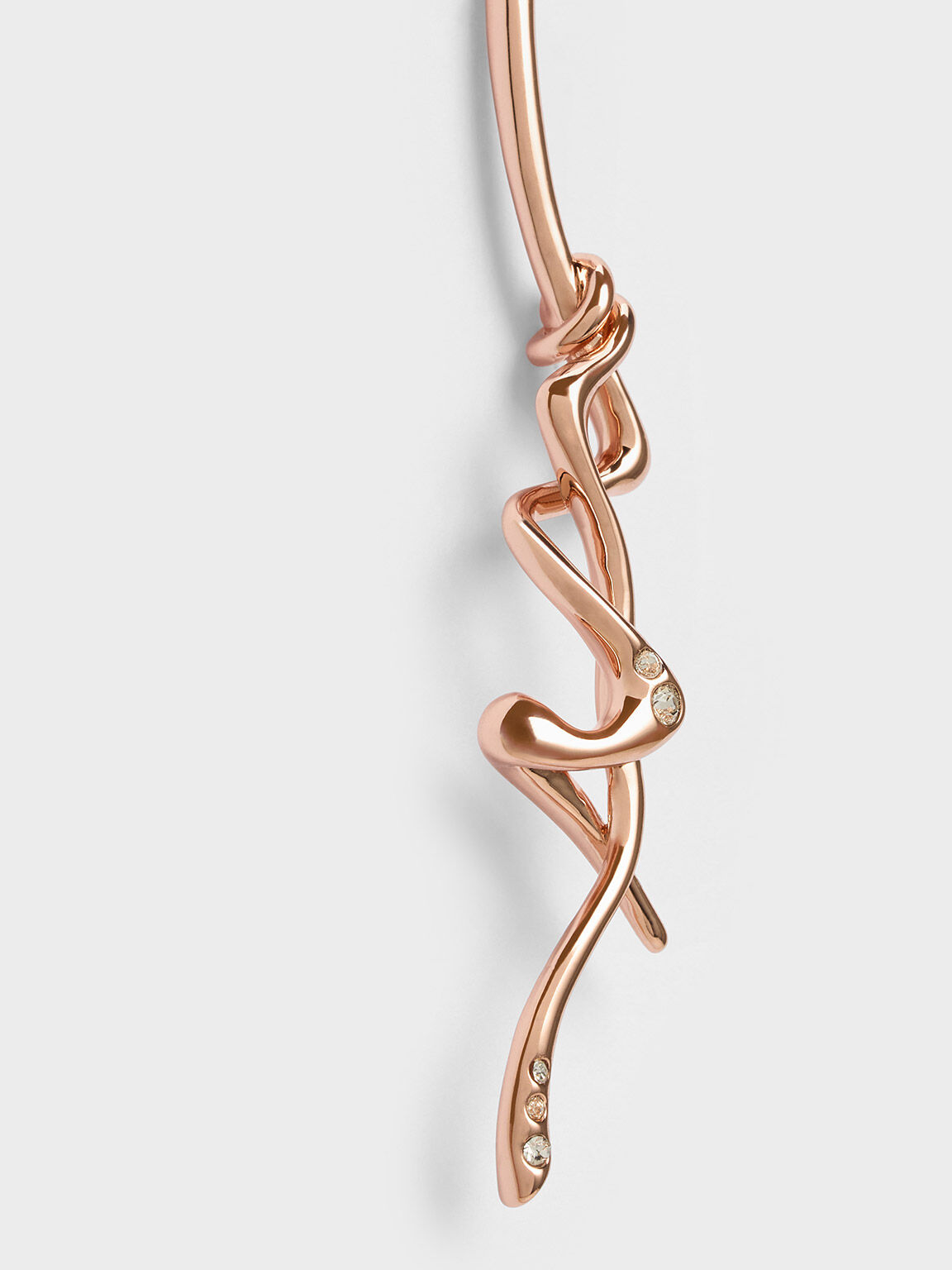 Rose gold sales snake earrings