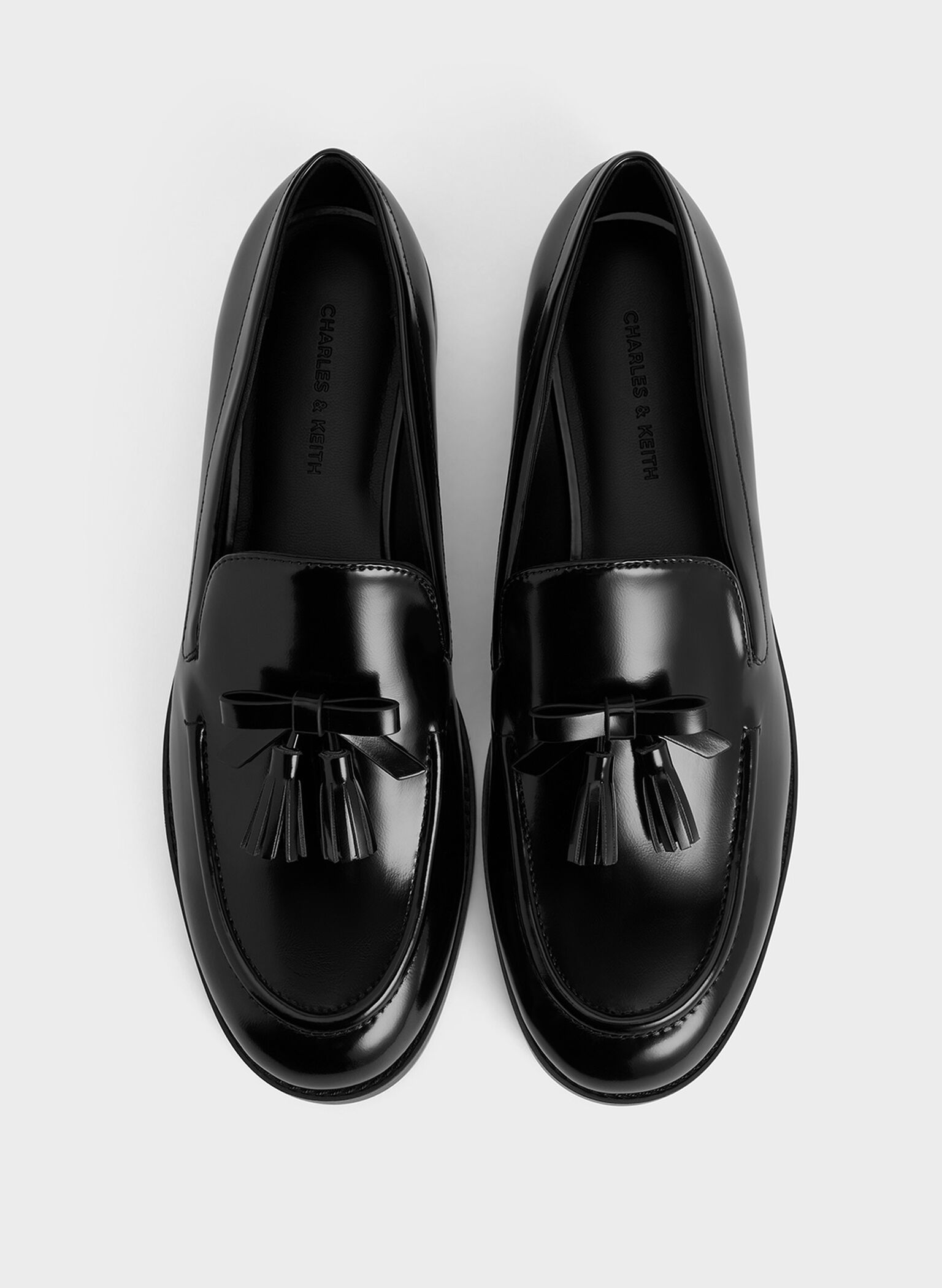 Bow Tassel Loafers, Black Box, hi-res