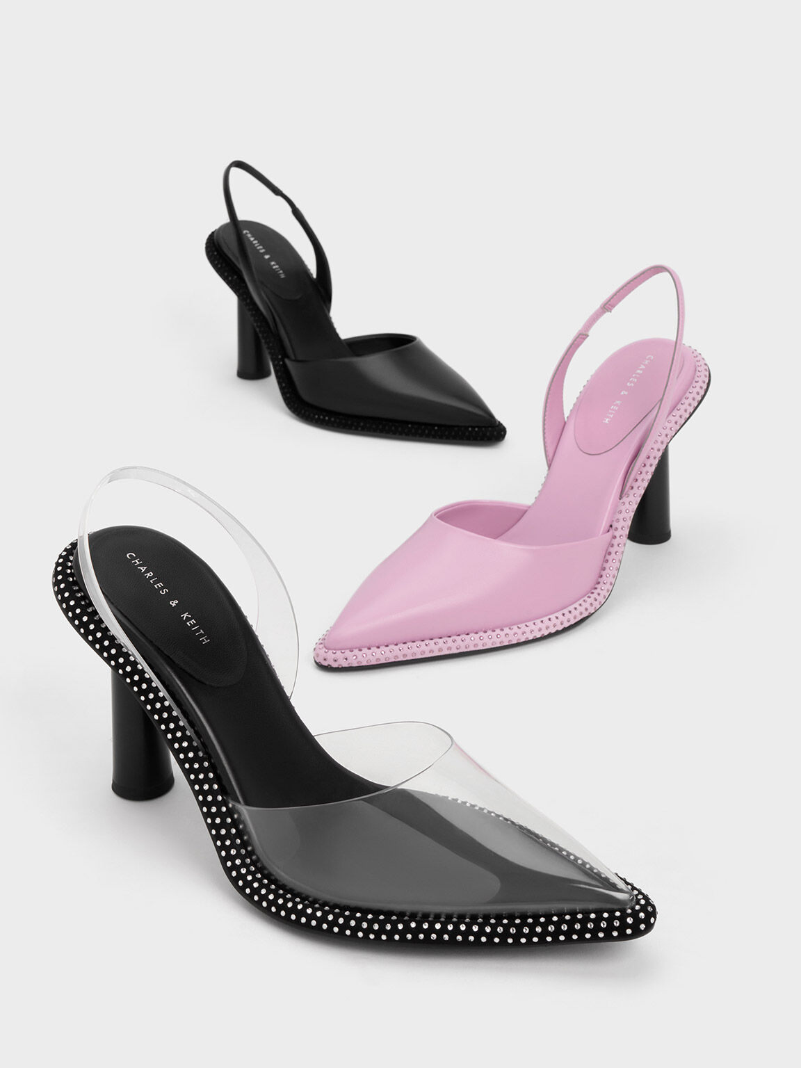 Zara Vinyl Sandals in Black | Trendy Heeled Mules