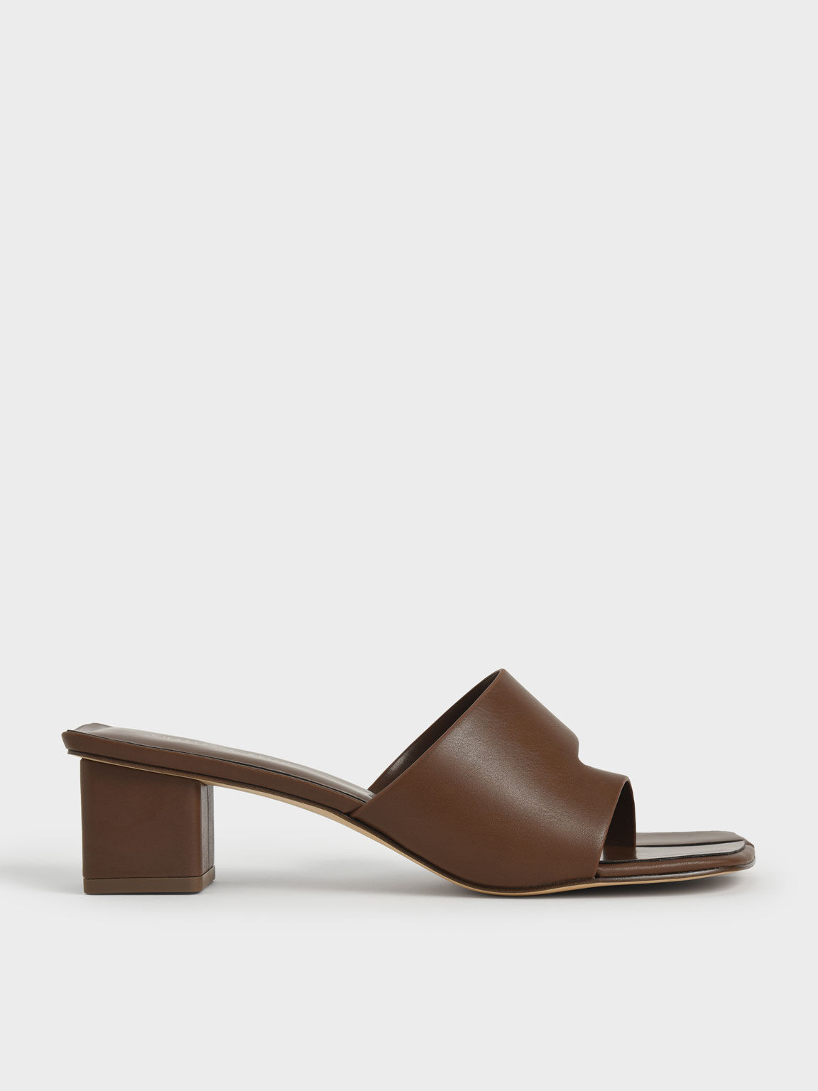 Cut-Out Thong Sandals, Brown, hi-res