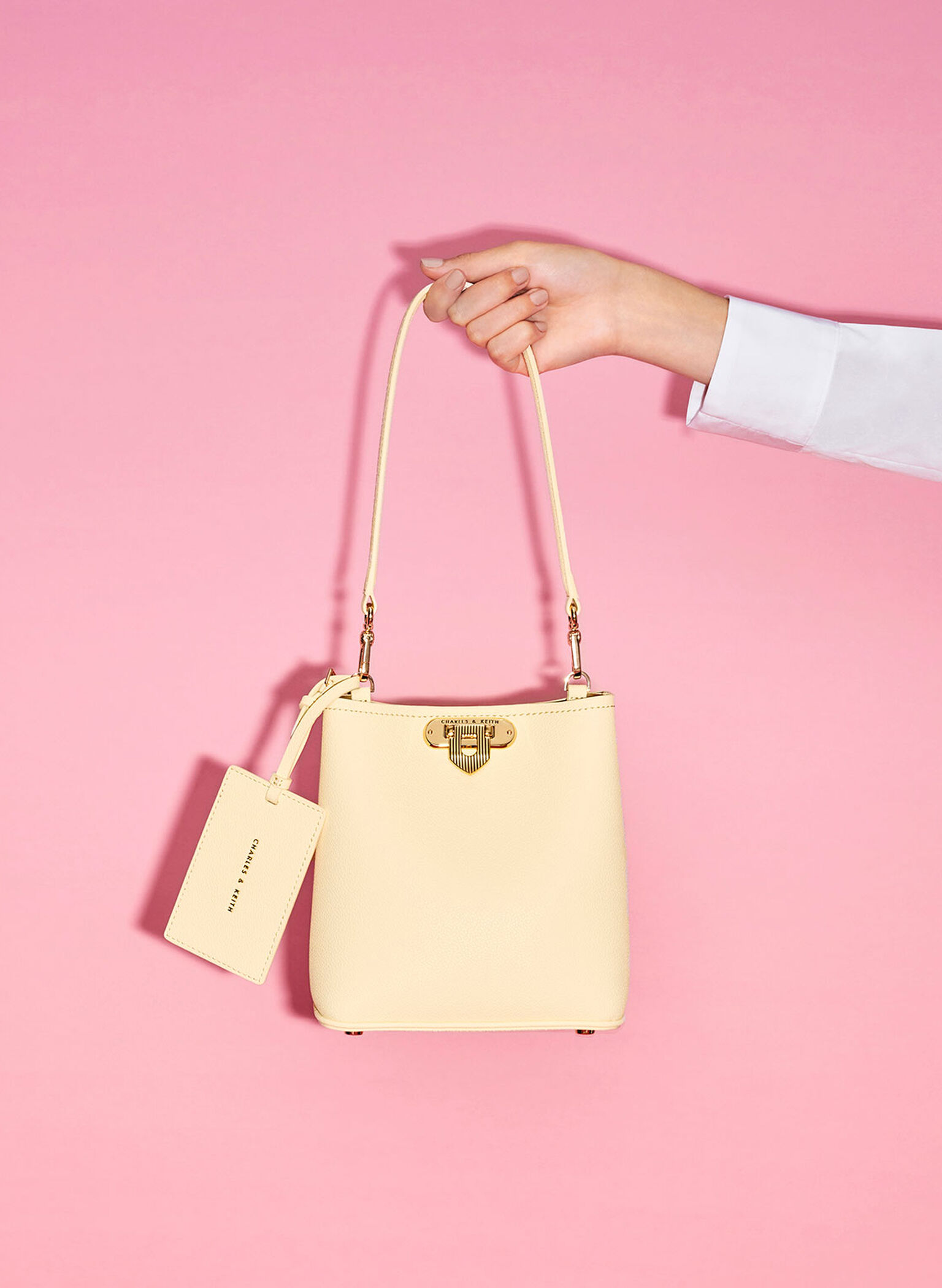 Beige Alcott Bucket Bag - CHARLES & KEITH US