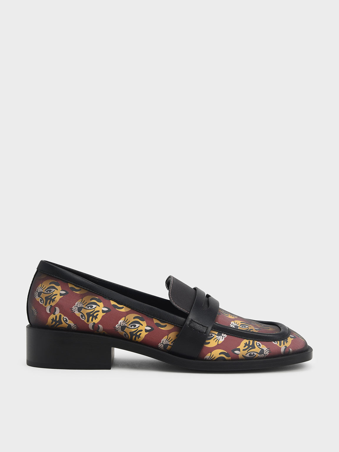 Antonia Heat-Reactive Penny Loafers, Black, hi-res