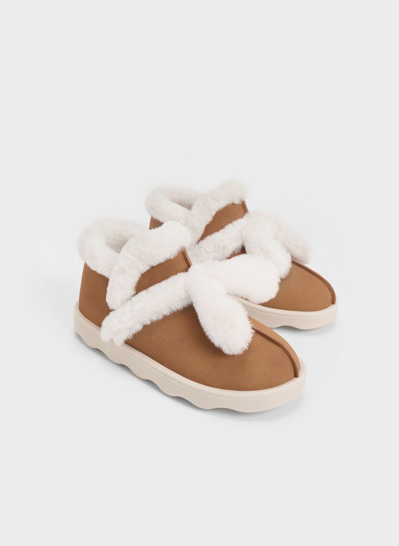 Girls' Fur-Trim Boots, Camel, hi-res