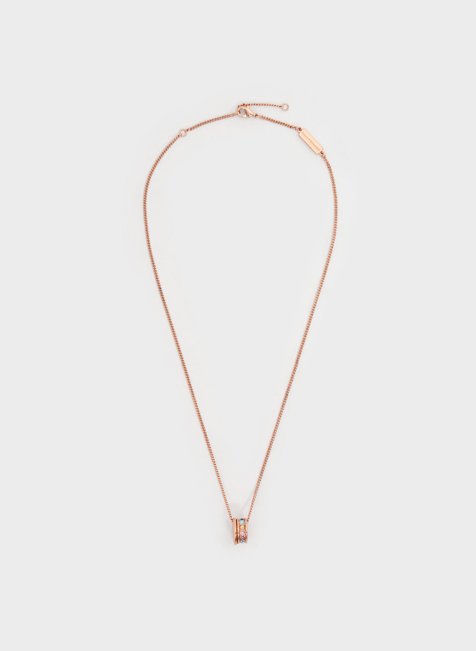 Maeve Crystal-Embellished Necklace, Rose Gold, hi-res
