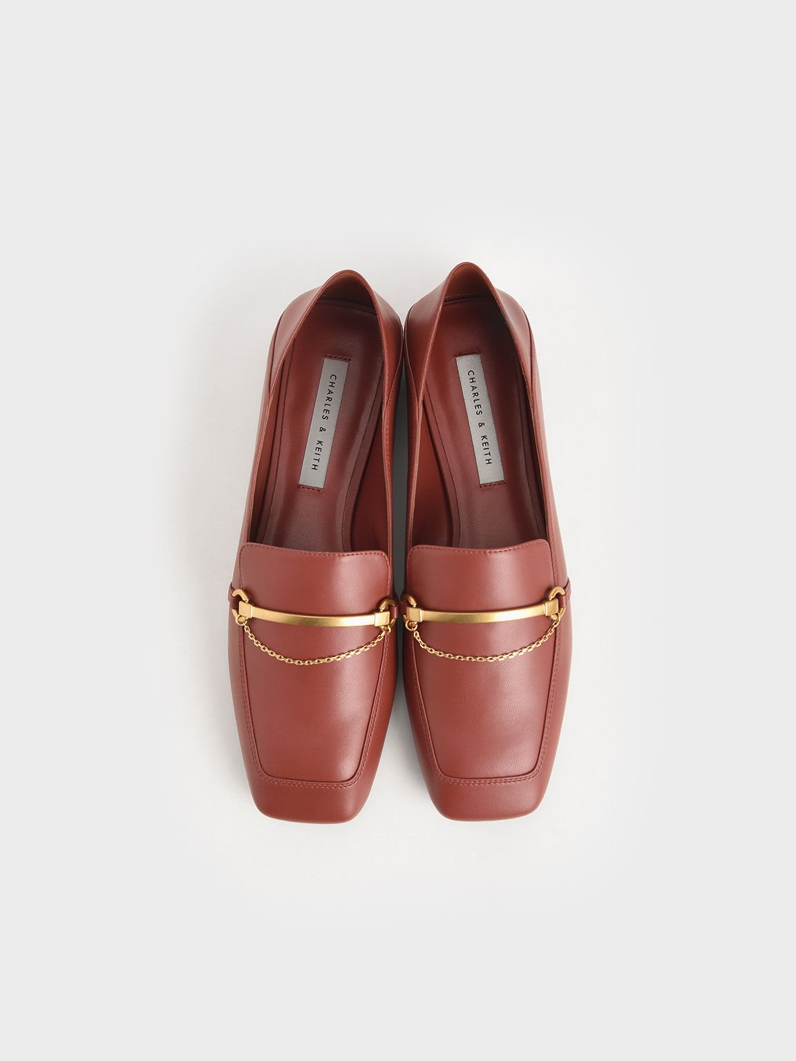 金屬綴飾樂福鞋, 紅色, hi-res