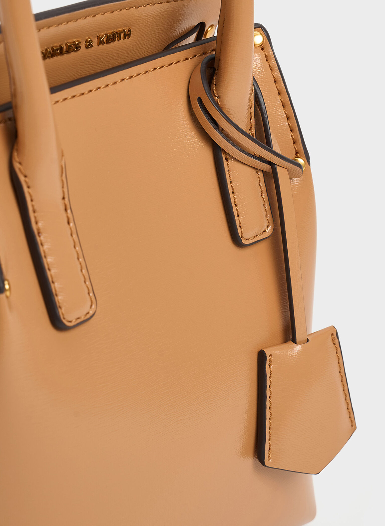 Rene Elongated Top Handle Bag, Toffee, hi-res