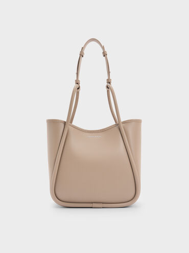 Mini Lyla Tubular Tote Bag, Gris pardo, hi-res