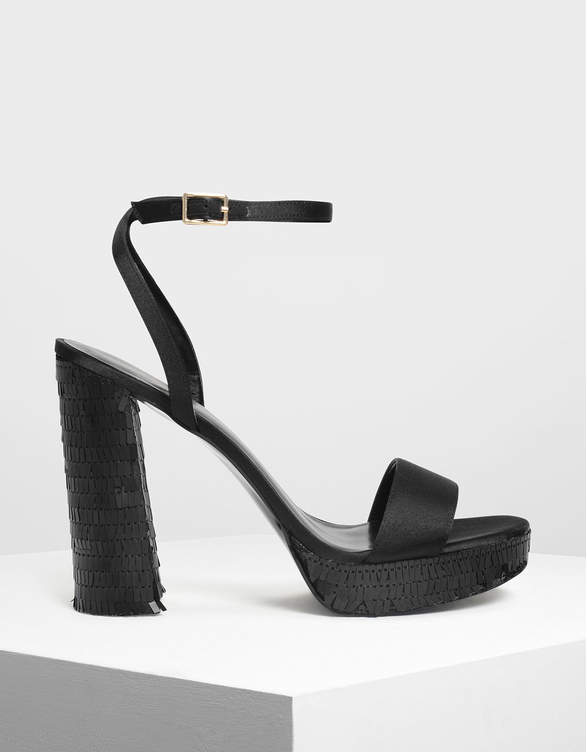 charles and keith black sandals