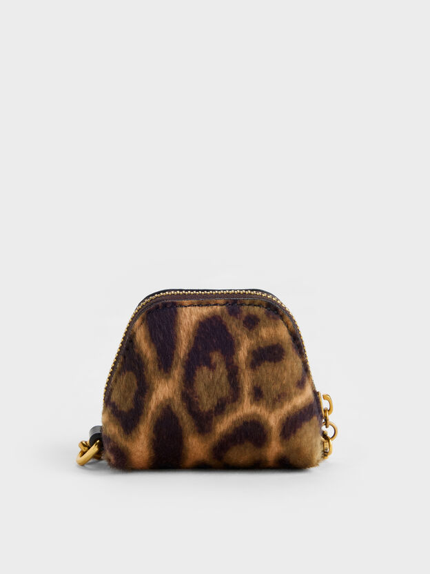 Cesia Leopard-Print Micro Pouch, Multi, hi-res
