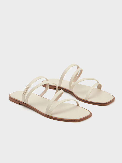 lliana Strappy Slide Sandals, Chalk, hi-res