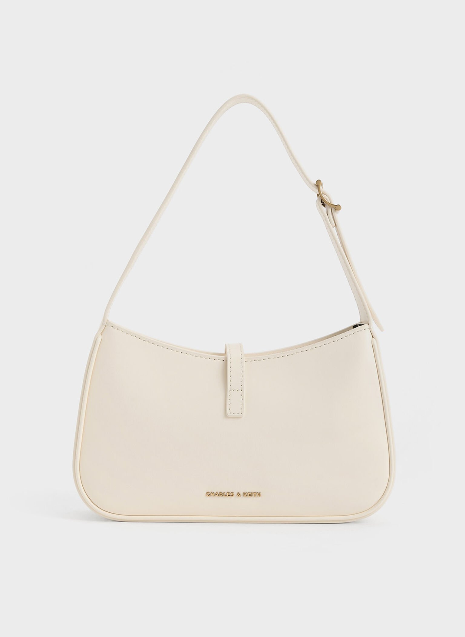 Cesia Metallic Accent Shoulder Bag, Cream, hi-res