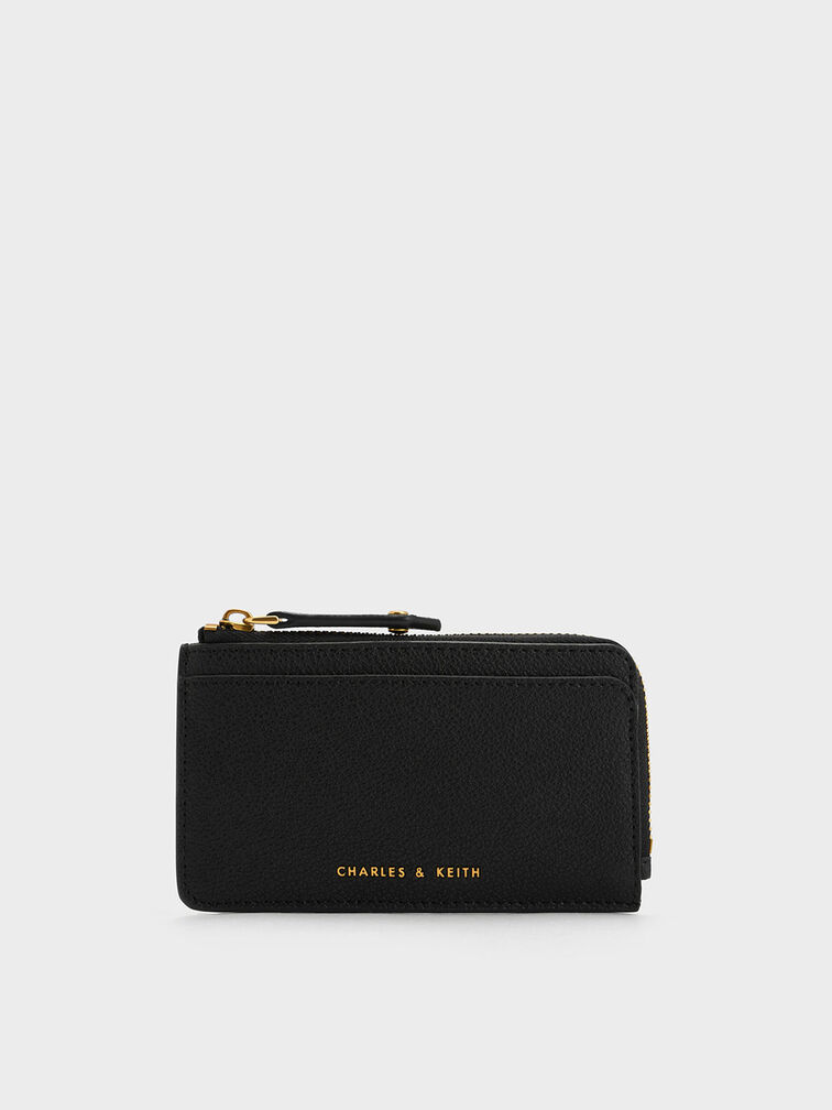 Zip Card Holder, Black, hi-res