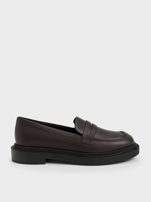 Classic Penny Loafers, Dark Brown, hi-res