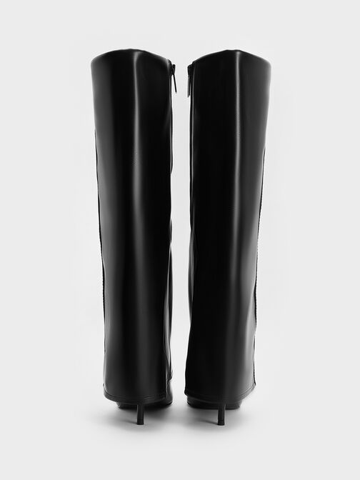 Botas hasta la rodilla con puntera plegable, Negro, hi-res