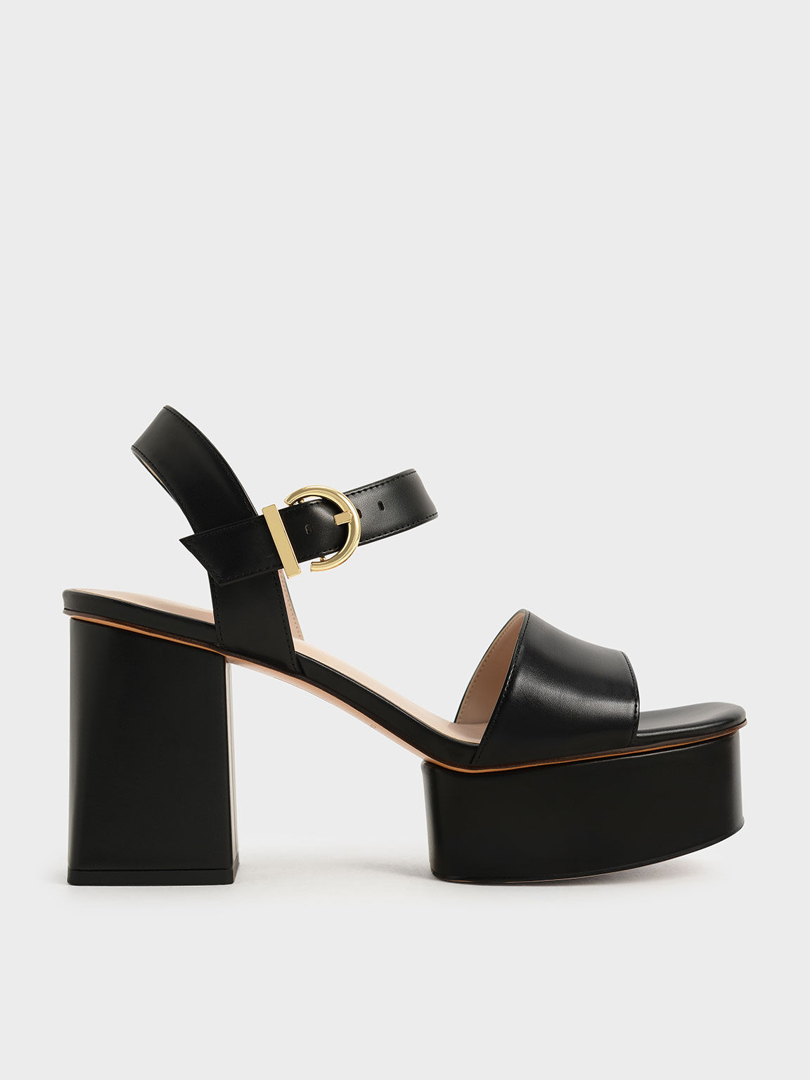 Regeneratie Nadeel Vriendelijkheid Black Ankle Strap Platform Sandals - CHARLES & KEITH US