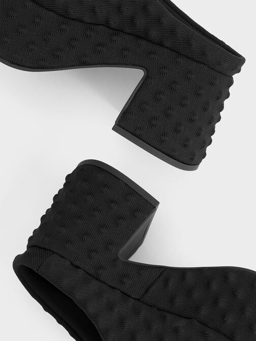 立體釘厚底穆勒鞋, 黑色特別款, hi-res