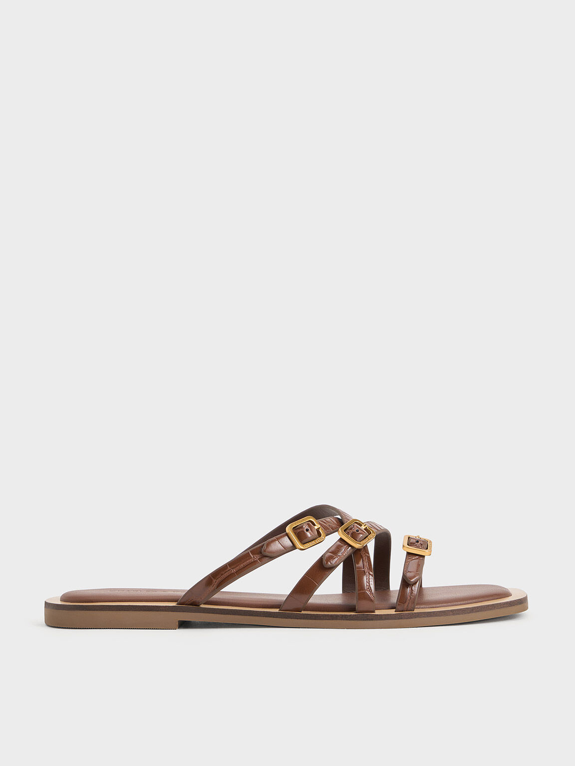 Croc print sale sandals